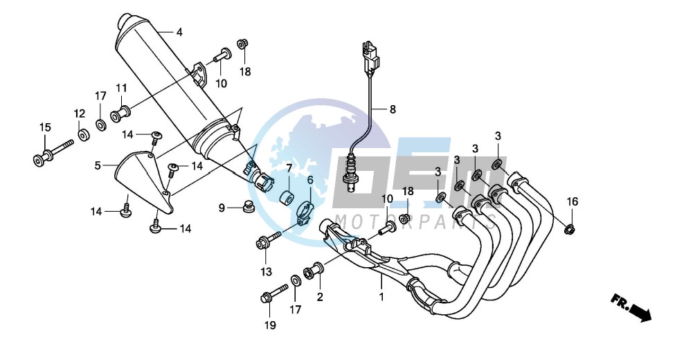 EXHAUST MUFFLER (CBF600S8/SA8/N8/NA8)