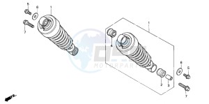 VF750C2 drawing REAR CUSHION