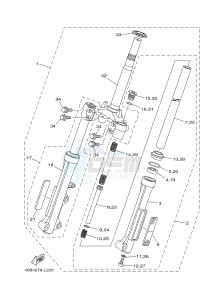 T110C (40B6) drawing FRONT FORK