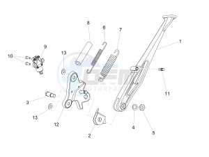 DORSODURO 900 E4 ABS (NAFTA) drawing Central stand