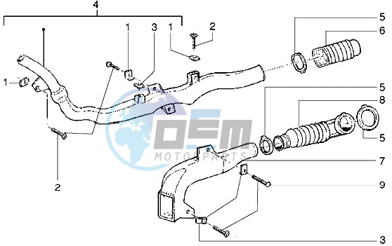 Belt cooling tube - Intake tube