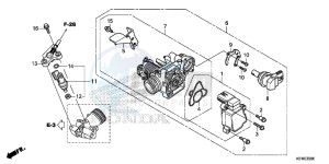 SH125SE SH125S UK - (E) drawing THROTTLE BODY/FUEL INJECTOR