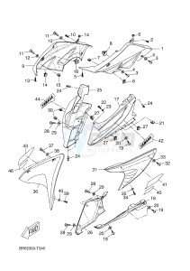 YZF-R125 YZF-R125A R125 (BR62 BR62 BR62 BR62) drawing COWLING 1