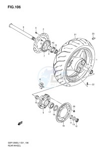 GSF-1250S ABS BANDIT EU drawing REAR WHEEL