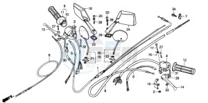 NH80MS drawing HANDLE LEVER/CABLE/SWITCH