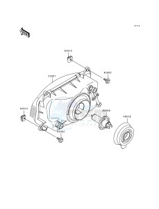 ZX 1100 F [GPZ 1100 ABS] (F1) [GPZ 1100 ABS] drawing HEADLIGHT-- S- -