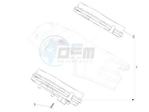 125 4T 3V ie Primavera (EMEA) (Ch, IT) drawing Meter combination - Cruscotto