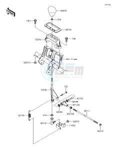 BRUTE FORCE 750 4x4i EPS KVF750GGF EU drawing Control