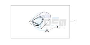 CBR600RAA UK - (E / ABS) drawing SEAT COWL*NHA66P*