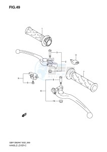 GSF1250 (E2) Bandit drawing HANDLE LEVER