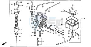 NSR125F drawing CARBURETOR