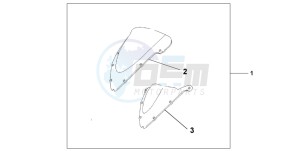 CBR600FS drawing WINDSHIELD