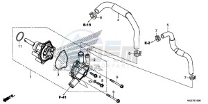 CB500XAE CB500X ABS UK - (E) drawing WATER PUMP