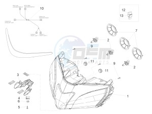 RSV4 1000 RR E4 ABS (APAC) drawing Front lights