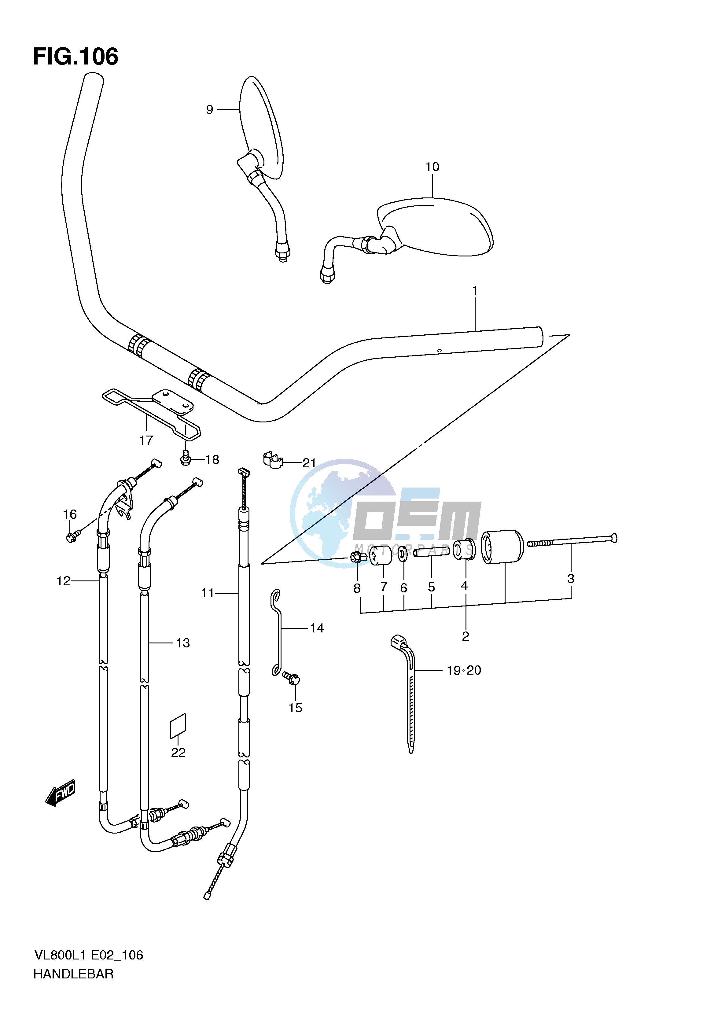 HANDLEBAR (VL800TL1 E24)