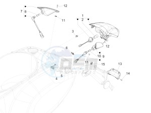 SPRINT 50 4T 2V 25 KMH NOABS E2 25 kmh (EMEA) drawing Rear headlamps - Turn signal lamps