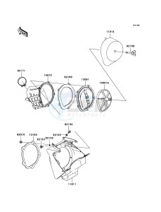 KX250 KX250R8F EU drawing Air Cleaner