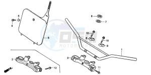 CR250R drawing HANDLE PIPE/TOP BRIDGE