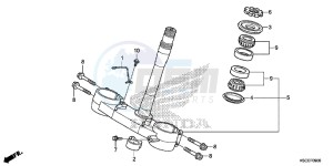 CRF250XD CRF250R Europe Direct - (ED) drawing STEERING STEM