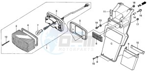 XRV750 AFRICA TWIN drawing TAILLIGHT