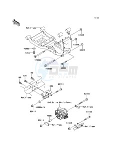 MULE 3010 TRANS 4x4 DIESEL KAF950E8F EU drawing Engine Mount