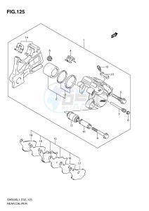 SV650S (E2) drawing REAR CALIPER (SV650SUL1 E24)