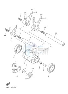 WR450F (2GC2 2GC3 2GC4 2GC4) drawing SHIFT CAM & FORK