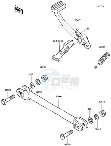 ZG 1000 A [CONCOURS] (A4-A6 A4 ONLY CAN) [CONCOURS] drawing BRAKE PEDAL