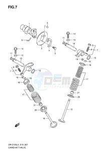 DR-Z125L EU drawing CAMSHAFT-VALVE