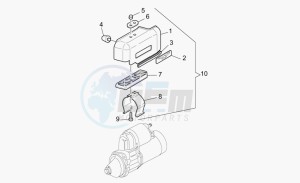 California 1100 Stone - Metal PI EV/EV Touring PI drawing Starter motor cover