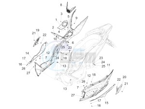 Medley 150 4T ie ABS (EMEA) drawing Central cover - Footrests