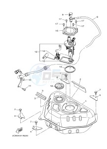 MW125 MW-125 TRICITY TRICITY 125 (2CM1 2CM5) drawing FUEL TANK