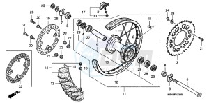 CRF450XB drawing REAR WHEEL