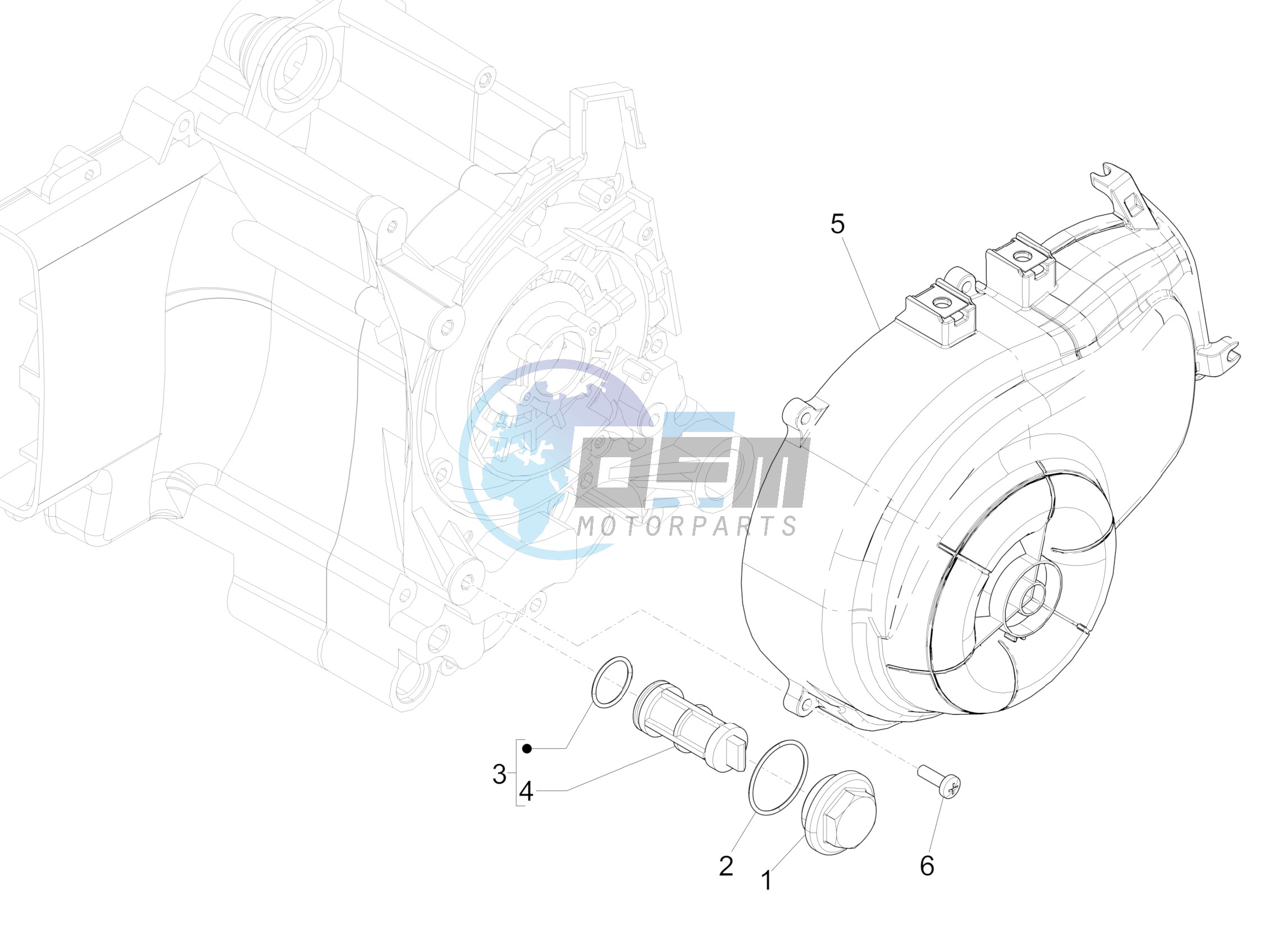 Flywheel magneto cover - Oil filter