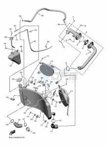 YZF1000 YZF-R1 (B3LM) drawing RADIATOR & HOSE