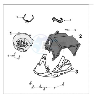 TWEET 50 A PMX drawing ENGINE COVER