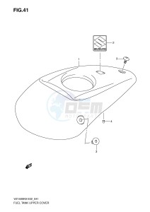 VZ1500 (E2) drawing FUEL TANK UPPER COVER