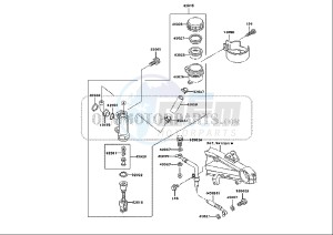 ZRX 1200 (EU) drawing REAR MASTER CYLINDER