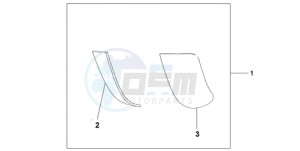 ST13009 UK - (E / MKH MME) drawing PANNIER SCUFF PAD SET