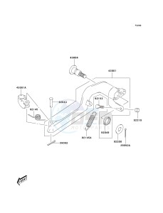 KLX 400 A [KLX400SR KLX400R] (A1-A2 A2 CAN ONLY) [KLX400SR KLX400R] drawing BRAKE PEDAL