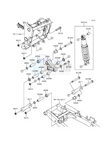 NINJA 300 ABS EX300BEFA XX (EU ME A(FRICA) drawing Suspension/Shock Absorber