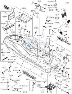 JET SKI ULTRA LX JT1500KHF EU drawing Hull