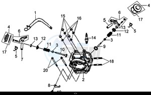 X'PRO 50 (45 Km/h) (AE05W9-EU) (E4) (L8-M1) drawing CYLINDER HEAD