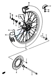 RM80 (T-V) drawing FRONT WHEEL