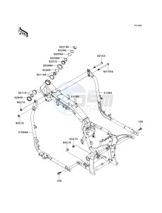 VN 2000 F [VULCAN 2000 CLASSIC LT] (6F-7F) F7F drawing FRAME-- F7F- -