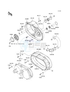 KAF 950 G [MULE 4010 TRANS4X4 DIESEL] (G9F-GAF) G9F drawing CONVERTER COVER