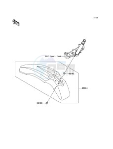 KLX125 KLX125CCF XX (EU ME A(FRICA) drawing Front Fender(s)