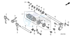 CBR1000RR9 Europe Direct - (ED / MME REP) drawing GEARSHIFT DRUM