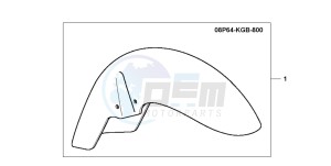 VT125C2 drawing CROME FR.FENDER