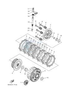 YZF-R3 YZF-R3A 321 R3 (BR51 BR52) drawing CLUTCH